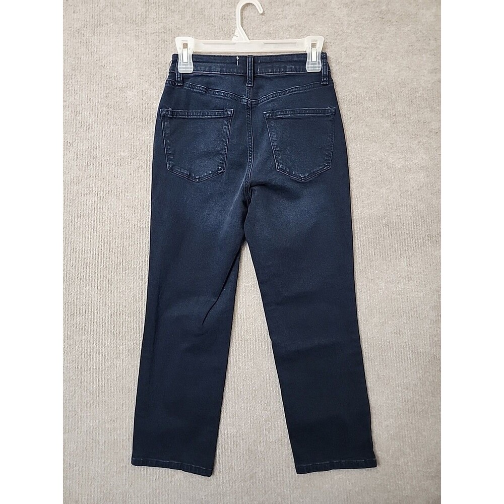 Sonoma High Rise Straight Jeans Womens 2 Petite Blue Dark Wash Stretch NEW - Picture 5 of 9